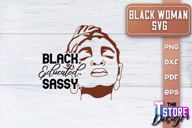 Black Woman SVG | Women Power SVG | Beauty SVG Design v.1 SVG The T Store Design 