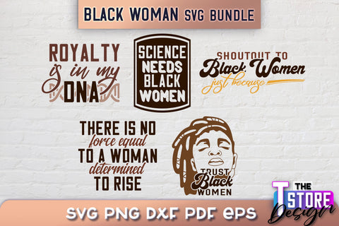 Black Woman SVG | Women Power SVG | Beauty SVG Design v.2 SVG The T Store Design 