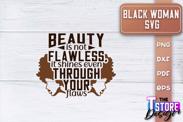 Black Woman SVG | Women Power SVG | Beauty SVG Design v.2 SVG The T Store Design 