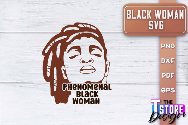 Black Woman SVG | Women Power SVG | Beauty SVG Design v.2 SVG The T Store Design 