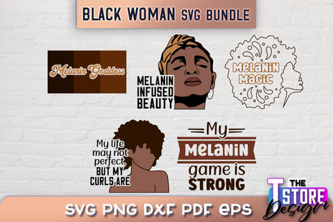 Black Woman SVG | Women Power SVG | Beauty SVG Design v.2 SVG The T Store Design 