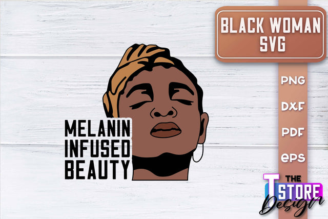 Black Woman SVG | Women Power SVG | Beauty SVG Design v.2 SVG The T Store Design 