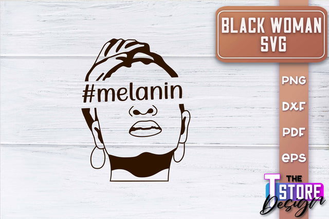 Black Woman SVG | Women Power SVG | Beauty SVG Design v.2 SVG The T Store Design 