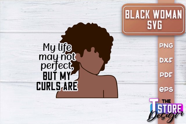 Black Woman SVG | Women Power SVG | Beauty SVG Design v.2 SVG The T Store Design 