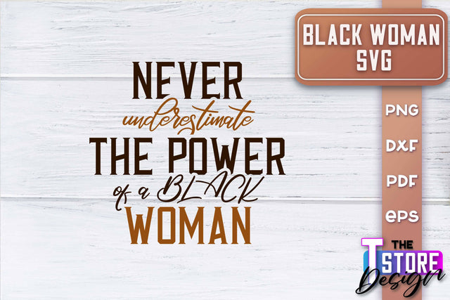 Black Woman SVG | Women Power SVG | Beauty SVG Design v.2 SVG The T Store Design 