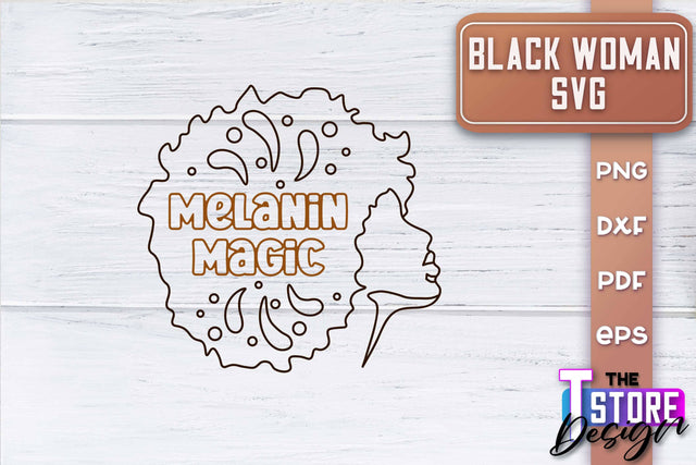 Black Woman SVG | Women Power SVG | Beauty SVG Design v.2 SVG The T Store Design 