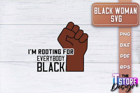 Black Woman SVG | Women Power SVG | Beauty SVG Design v.2 SVG The T Store Design 