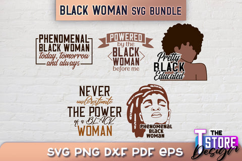 Black Woman SVG | Women Power SVG | Beauty SVG Design v.2 SVG The T Store Design 