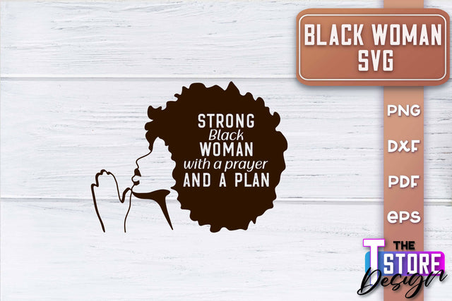 Black Woman SVG | Women Power SVG | Beauty SVG Design v.2 SVG The T Store Design 