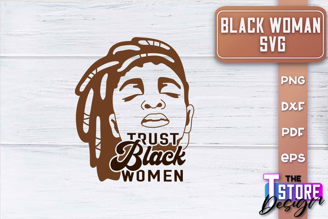 Black Woman SVG | Women Power SVG | Beauty SVG Design v.2 SVG The T Store Design 
