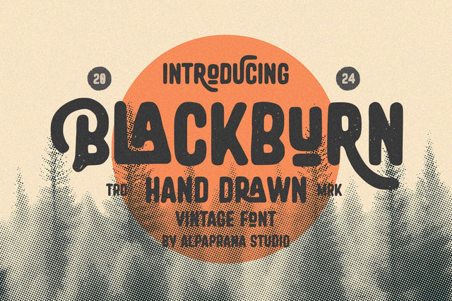 Blackburn - Vintage Font Font Alpaprana Studio 