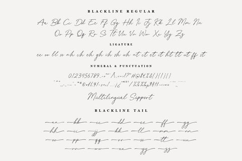 Blackline - Script Font with Swash Font Typebae 
