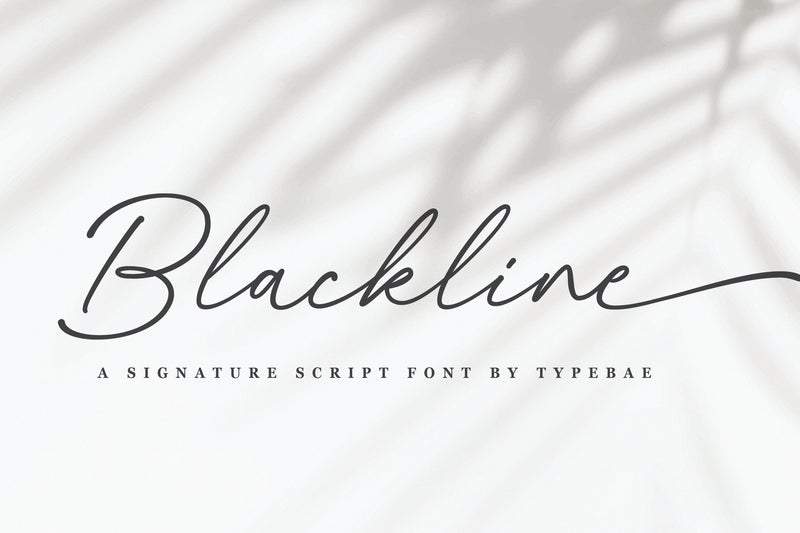 Blackline - Script Font with Swash Font Typebae 