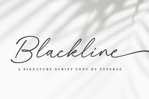 Blackline - Script Font with Swash Font Typebae 