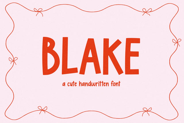 Blake - Cute Handwritten Font Font KA Designs 