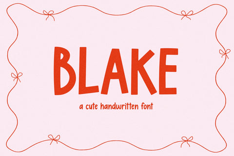 Blake - Cute Handwritten Font Font KA Designs 
