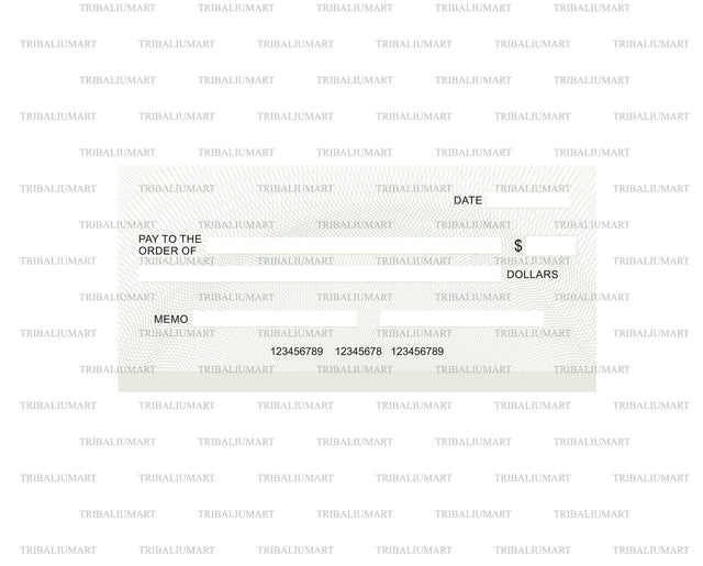 Blank check (business cheque design) SVG TribaliumArtSF 