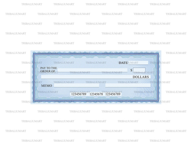 Blank check (business cheque design) SVG TribaliumArtSF 