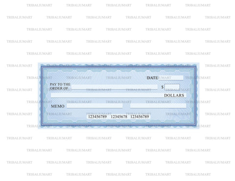 Blank check (business cheque design) SVG TribaliumArtSF 