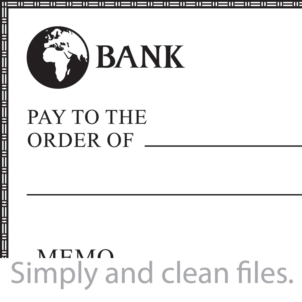 Blank check (business cheque design). Cut files for Cricut. Clip Art ...