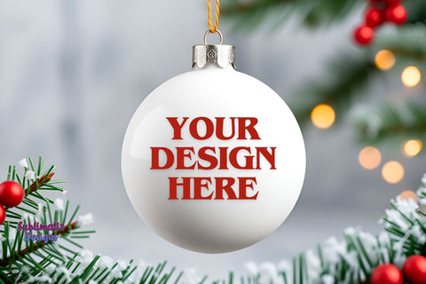Blank Holiday Ornament Mockup Mock Up Photo Sublimatiz Designs 
