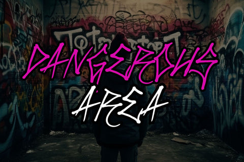 Blank Shack - Monoline thin Graffiti Font Font Mozzatype 