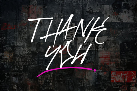 Blank Shack - Monoline thin Graffiti Font Font Mozzatype 