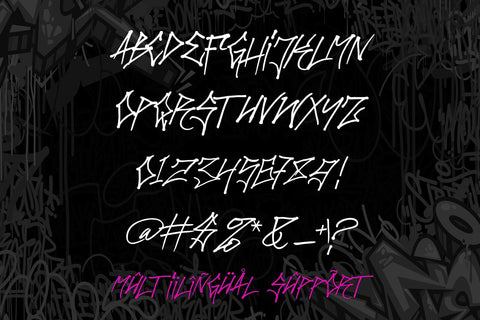 Blank Shack - Monoline thin Graffiti Font Font Mozzatype 