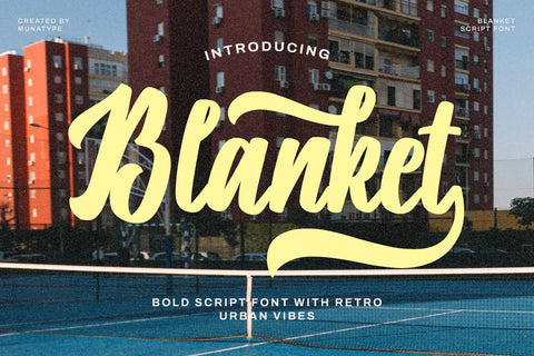 Blanket - Vintage Font Font Mozarella 