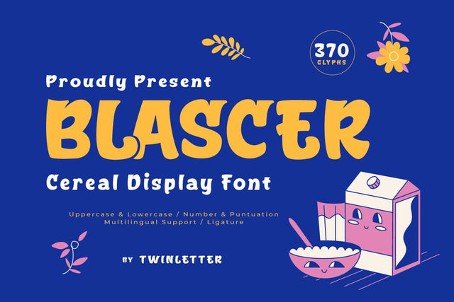 Blascer - Display Font Font twinletter 