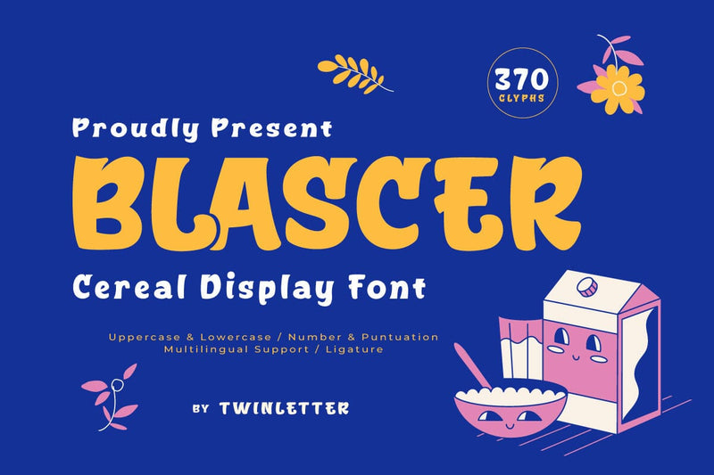 Blascer - Display Font Font twinletter 