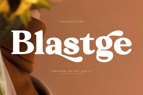 Blastge - Modern Retro Serif Font Letterena Studios 