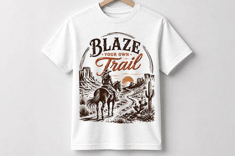 Blaze Your Own Trail Cowboy PNG | Western Sublimation PNG SVG BillahCrafts 