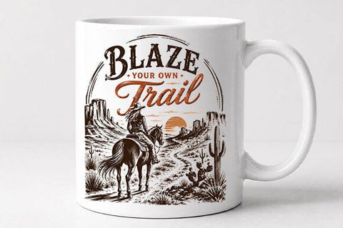 Blaze Your Own Trail Cowboy PNG | Western Sublimation PNG SVG BillahCrafts 
