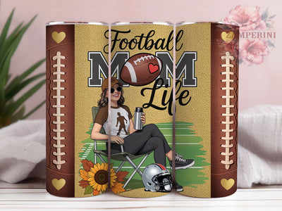 Bleacher Life Proud Football Mom Tumbler Wrap, Game Day Tumbler, Bleacher Life Tumbler, Proud Football Mom, 20oz Skinny Tumbler, Team Mom Gift, Football Sublimation Sublimation Li Zamperini 