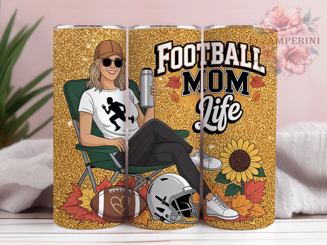 Bleacher Life Proud Football Mom Tumbler Wrap, Game Day Tumbler, Bleacher Life Tumbler, Proud Football Mom, 20oz Skinny Tumbler, Team Mom Gift, Football Sublimation Sublimation Li Zamperini 
