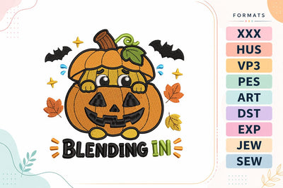 Blending In Halloween Pumpkin Embroidery Design Embroidery/Applique DESIGNS sg embroidery 