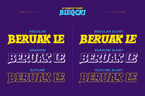 Bleqcki - Serif Display Font twinletter 