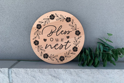 Bless Our Nest, Family Sign SVG SVG CraftLabSVG 