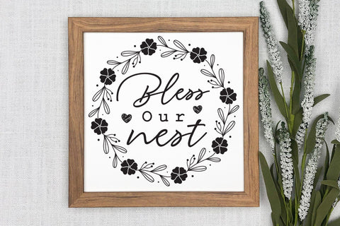 Bless Our Nest, Family Sign SVG SVG CraftLabSVG 
