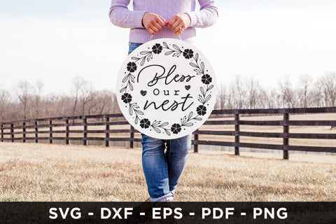 Bless Our Nest, Family Sign SVG SVG CraftLabSVG 