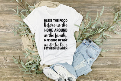 Bless the food before us the home around us the family & friends beside us & the love between us amen SVG Angelina750 