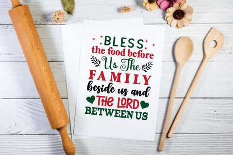 Bless the food before us the the family beside us and the lord between us SVG Angelina750 