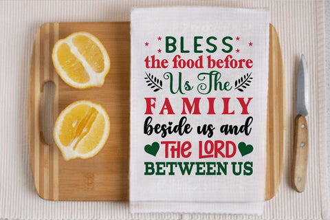 Bless the food before us the the family beside us and the lord between us SVG Angelina750 