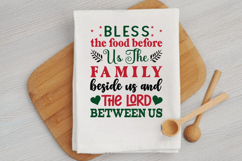 Bless the food before us the the family beside us and the lord between us SVG Angelina750 