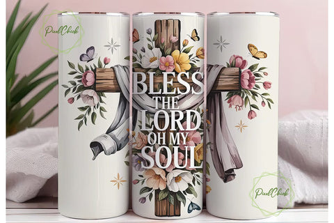 Bless the Lord Tumbler Wrap Sublimation PixelChick 