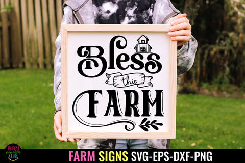 Bless this Farm SVG I Country Signs Home Decor SVG SVG Happy Printables Club 