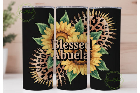 Blessed Abuela 20oz Tumbler Wrap Sublimation PixelChick 