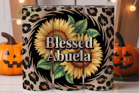 Blessed Abuela 20oz Tumbler Wrap Sublimation PixelChick 
