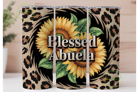 Blessed Abuela 20oz Tumbler Wrap Sublimation PixelChick 
